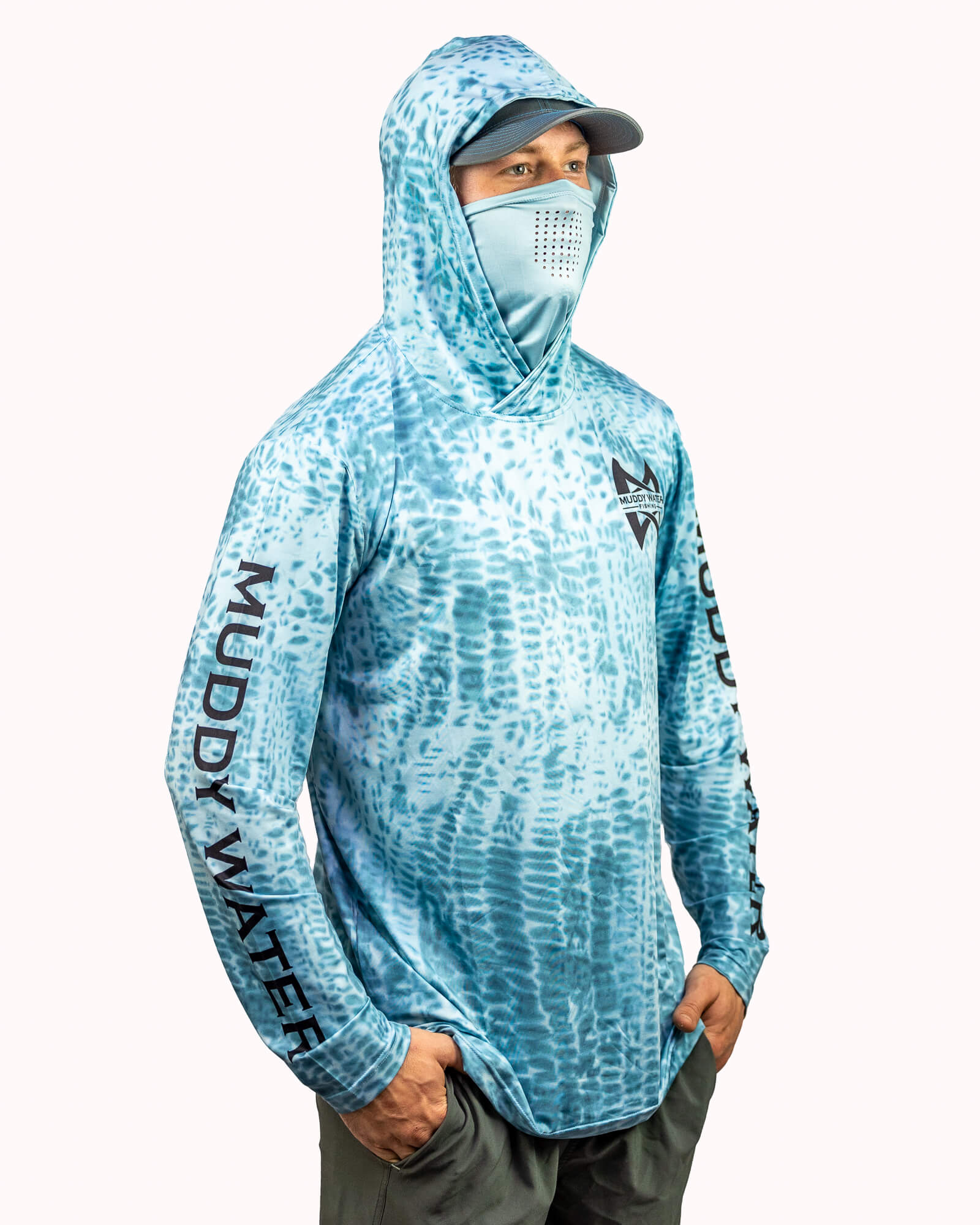 PRO Guide Series Deep Sea (Hoodie/Mask Combo) - Light Blue with